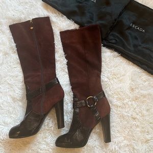 ESCADA KNEE HIGHT BROWN BOOTS
